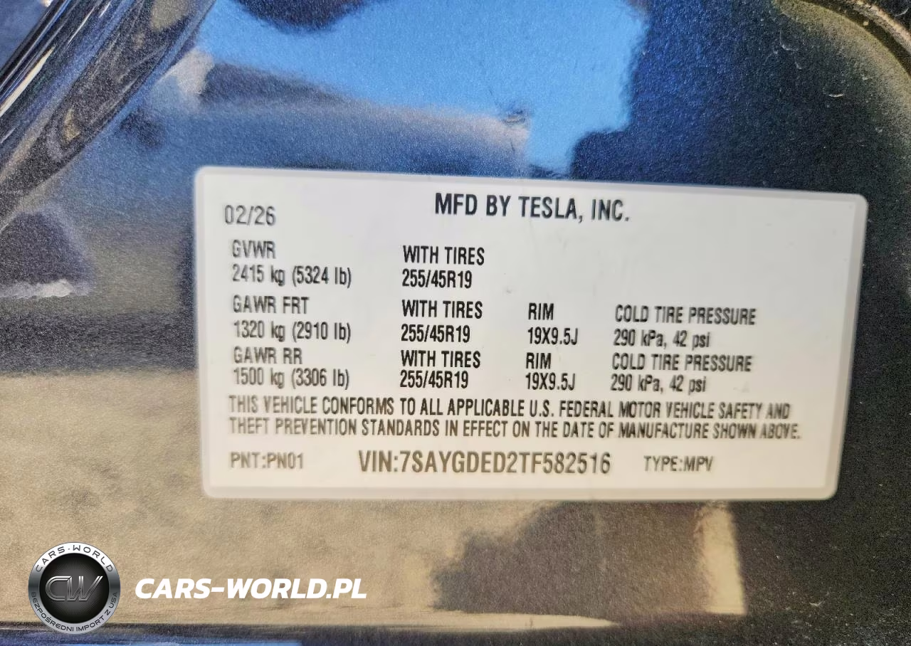 2026 Tesla Model Y VIN:7SAYGDED2TF582516 - 13