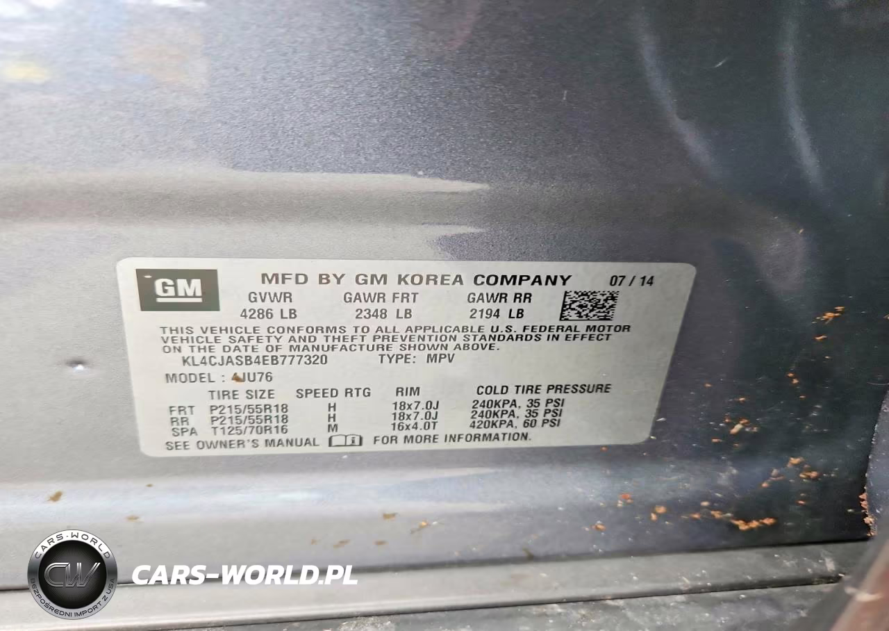 2014 Buick Encore VIN:KL4CJASB4EB777320 - 13