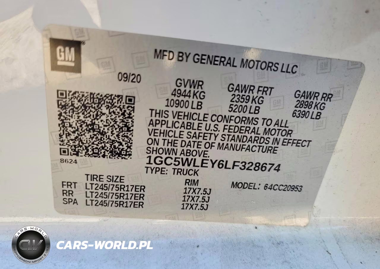 2020 Chevrolet Silverado C2500 Heavy Duty VIN:1GC5WLEY6LF328674 - 12