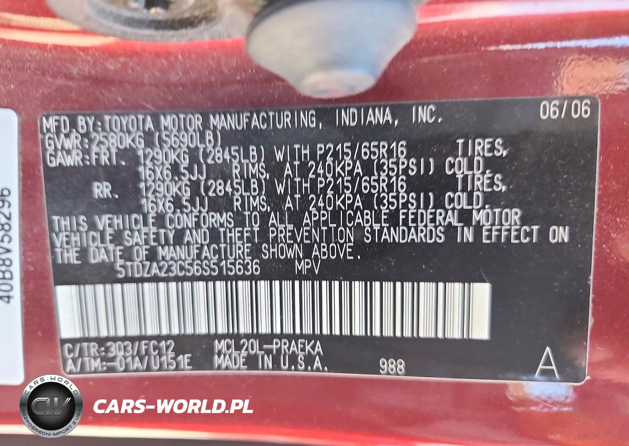 2006 Toyota Sienna Le 8 Passenger VIN:5TDZA23C56S515636 - 13
