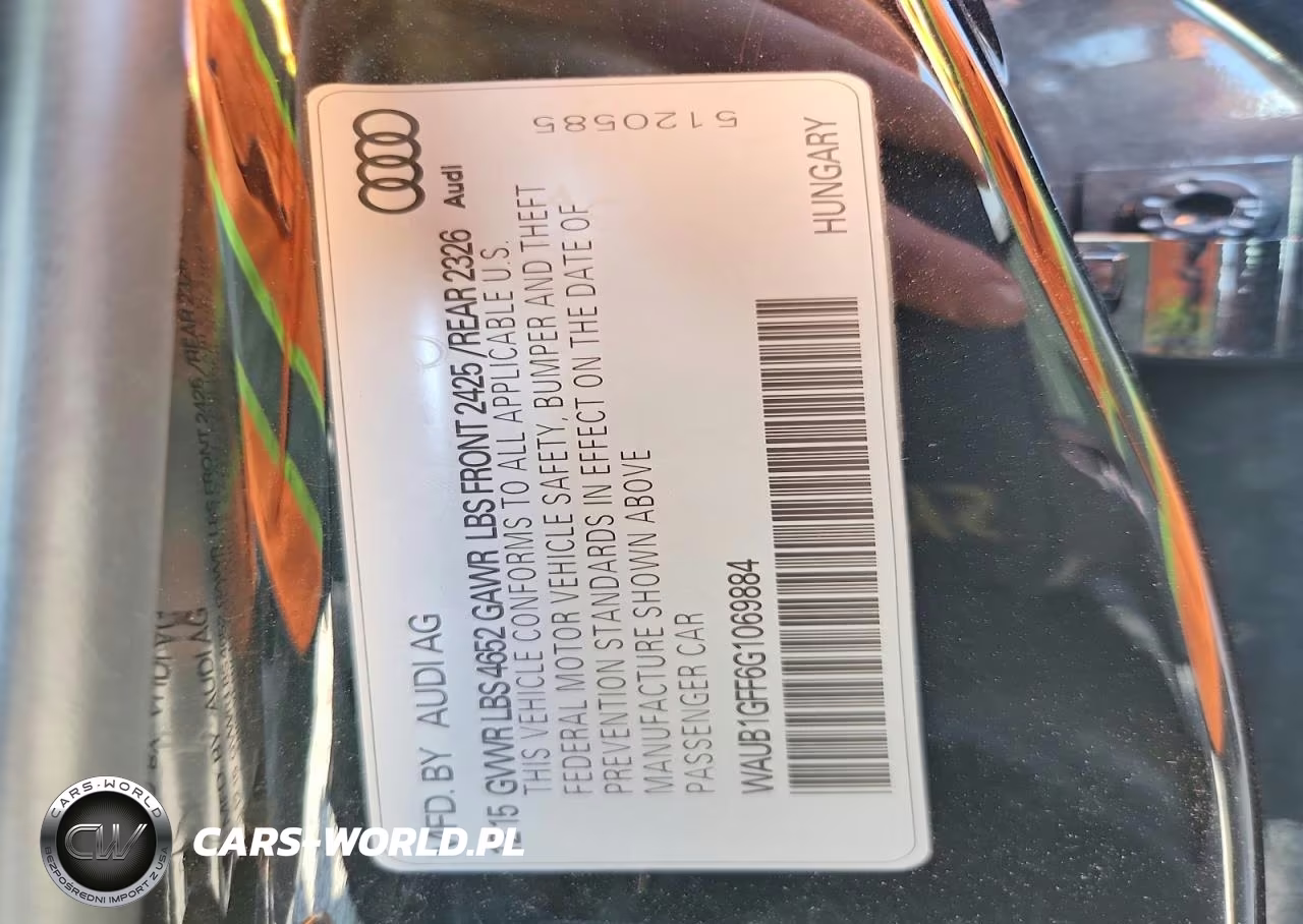 2016 Audi S3 Premium Plus VIN:WAUB1GFF6G1069884 - 13