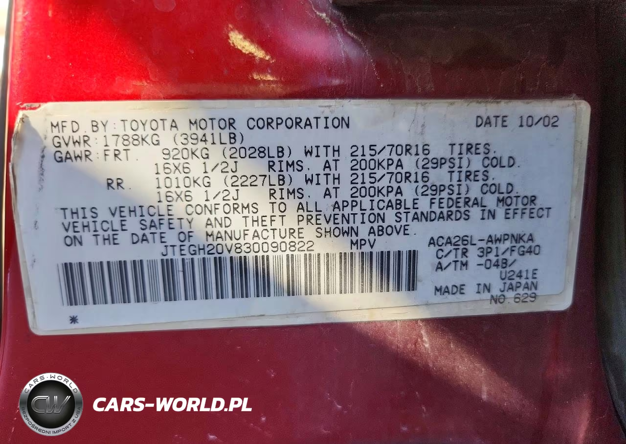 2003 Toyota Rav4 Base VIN:JTEGH20V830090822 - 12