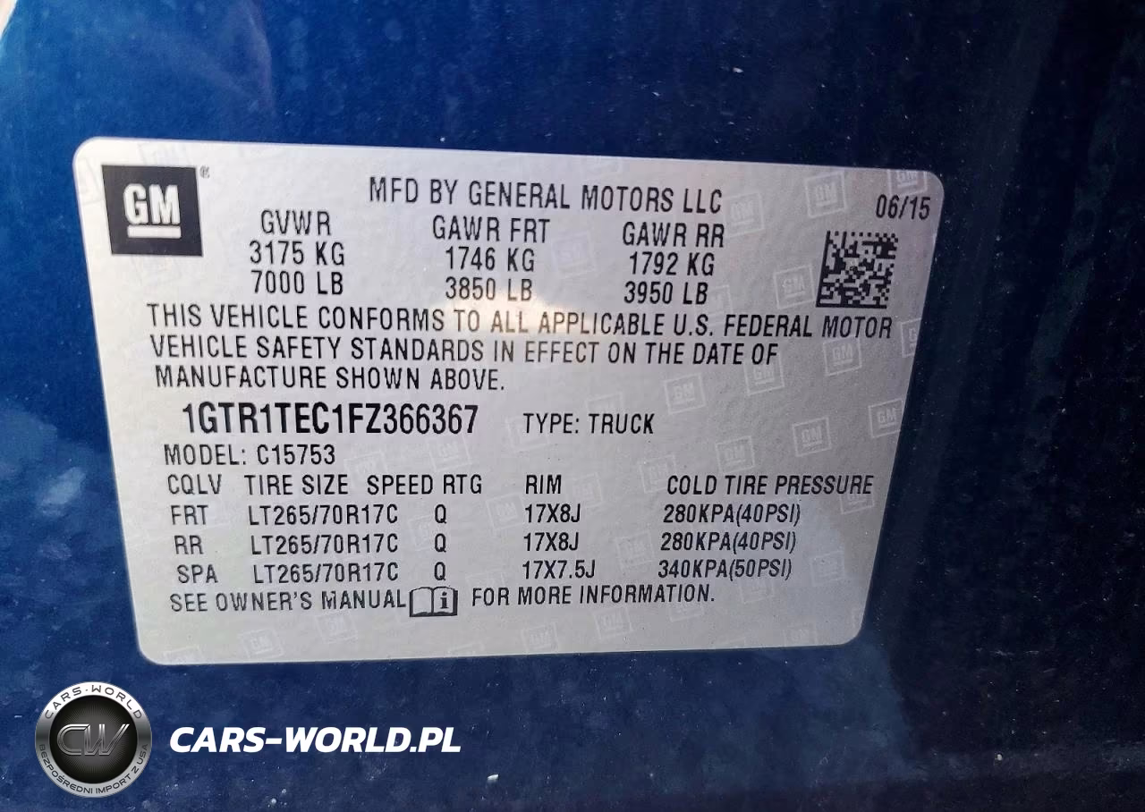 2015 GMC Sierra C1500 VIN:1GTR1TEC1FZ366367 - 13
