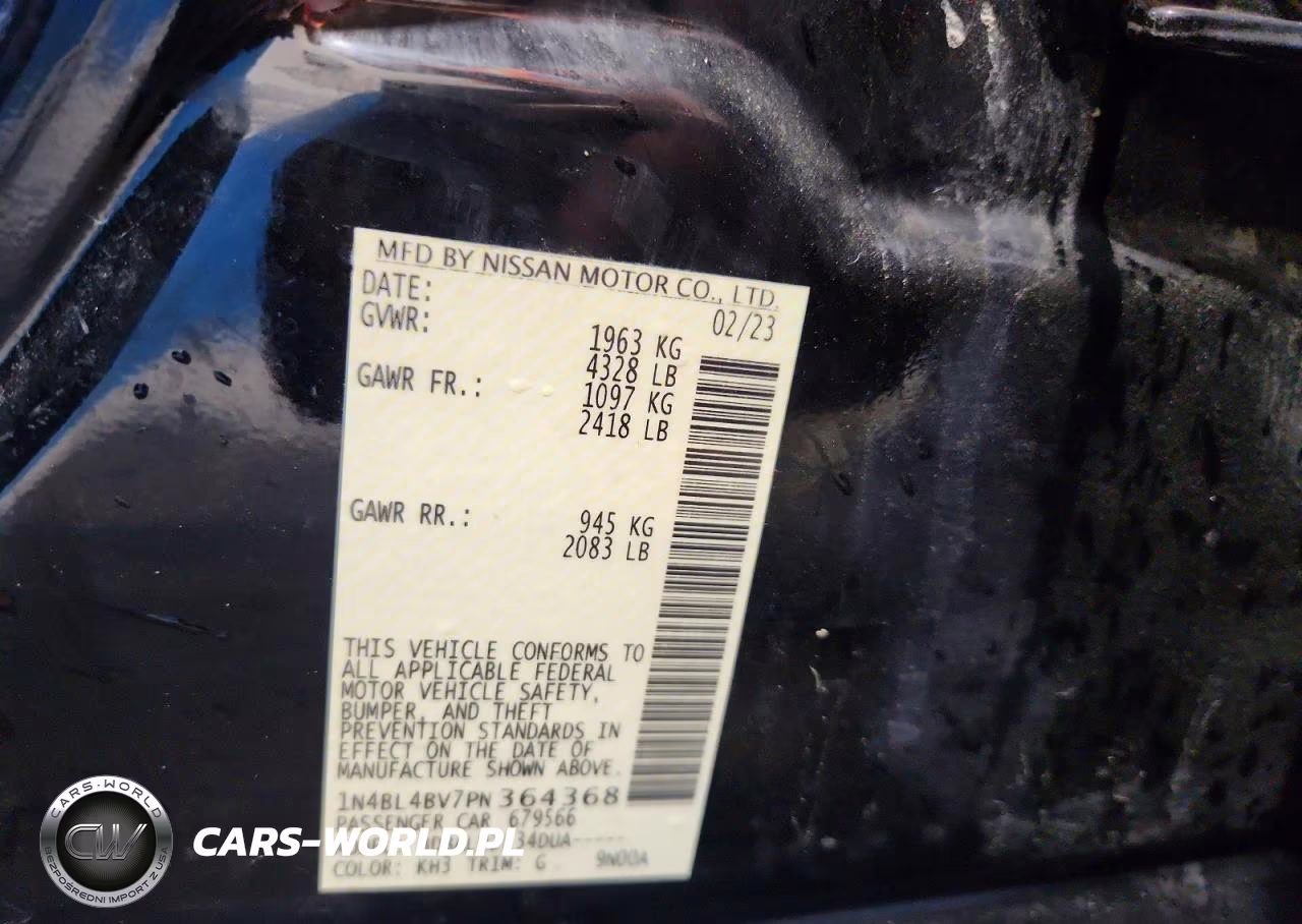 2023 Nissan Altima S VIN:1N4BL4BV7PN364368 - 13