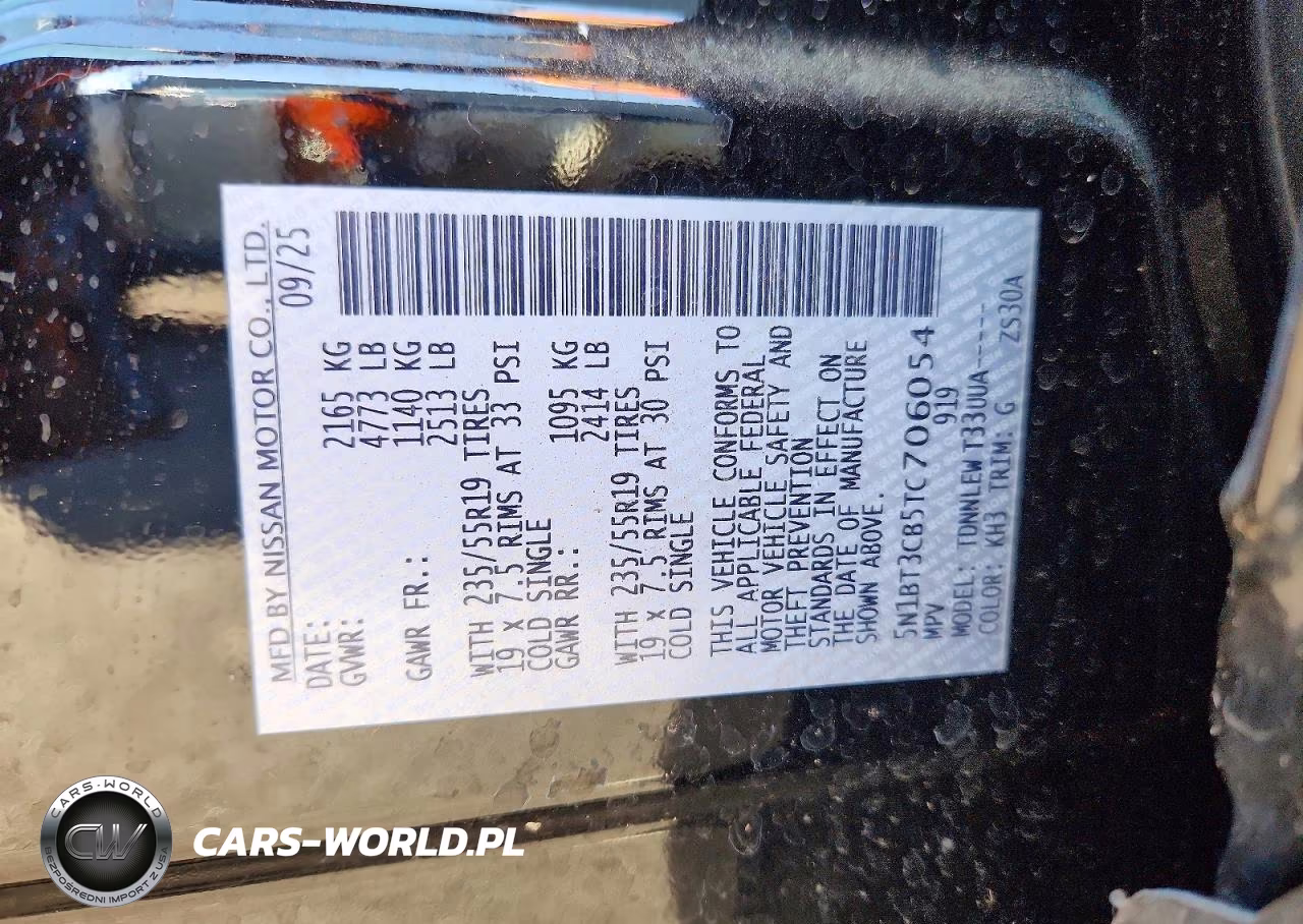 2026 Nissan Rogue Sl VIN:5N1BT3CB5TC706054 - 12