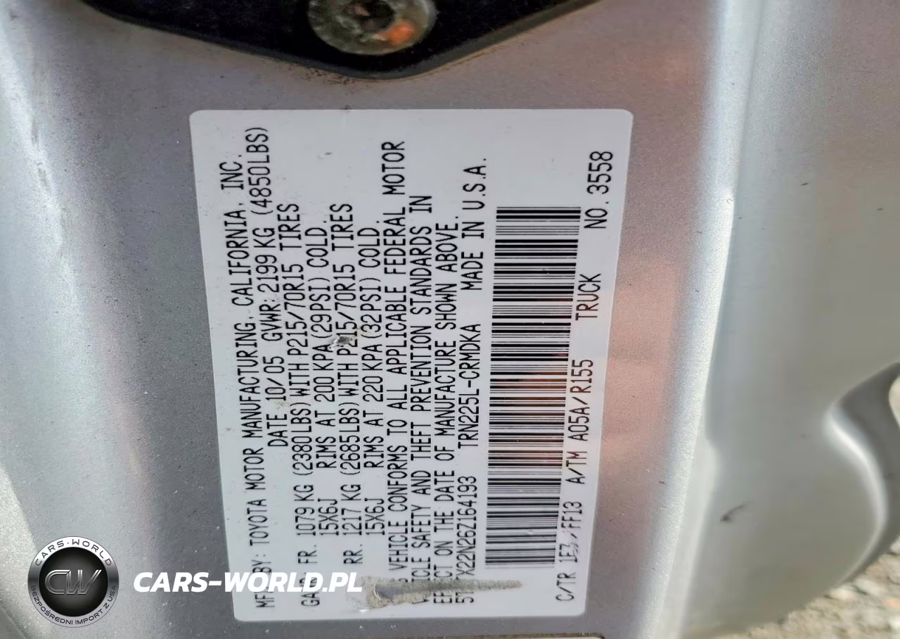 2006 Toyota Tacoma Base VIN:5TETX22N26Z164193 - 13