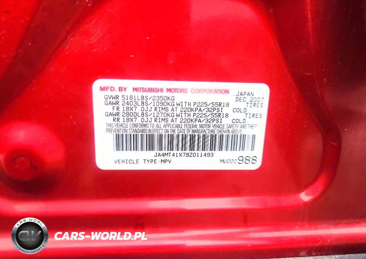 2008 Mitsubishi Outlander Xls VIN:JA4MT41X78Z011493 - 12
