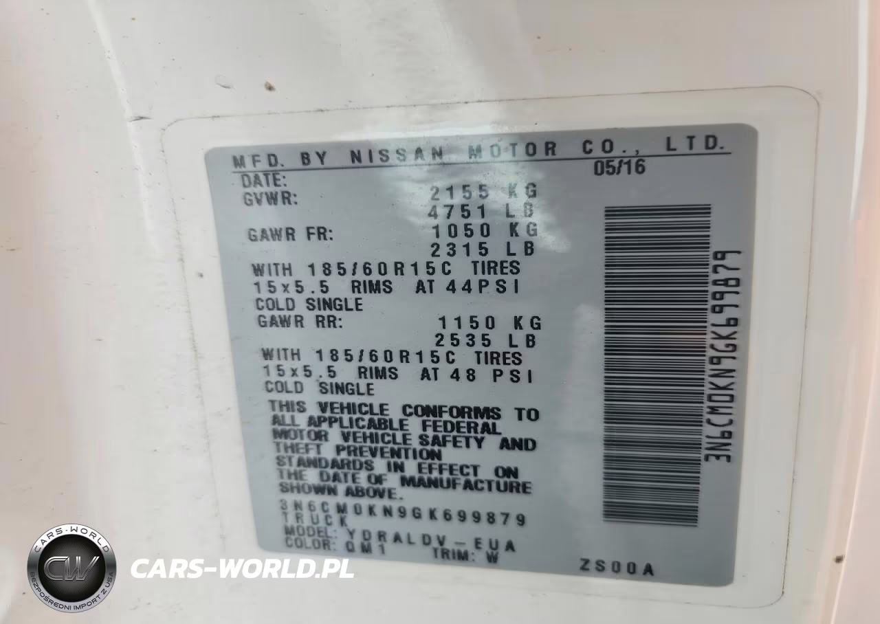 2016 Nissan Nv200 Utility - Service Van VIN:3N6CM0KN9GK699879 - 12