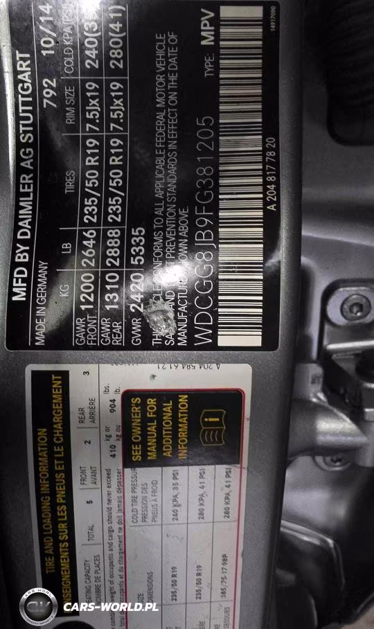 2015 MERCEDES-BENZ GLK 350 4M VIN:WDCGG8JB9FG381205 - 10