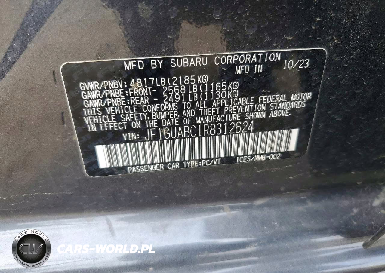 2024 Subaru Impreza VIN:JF1GUABC1R8312624 - 12