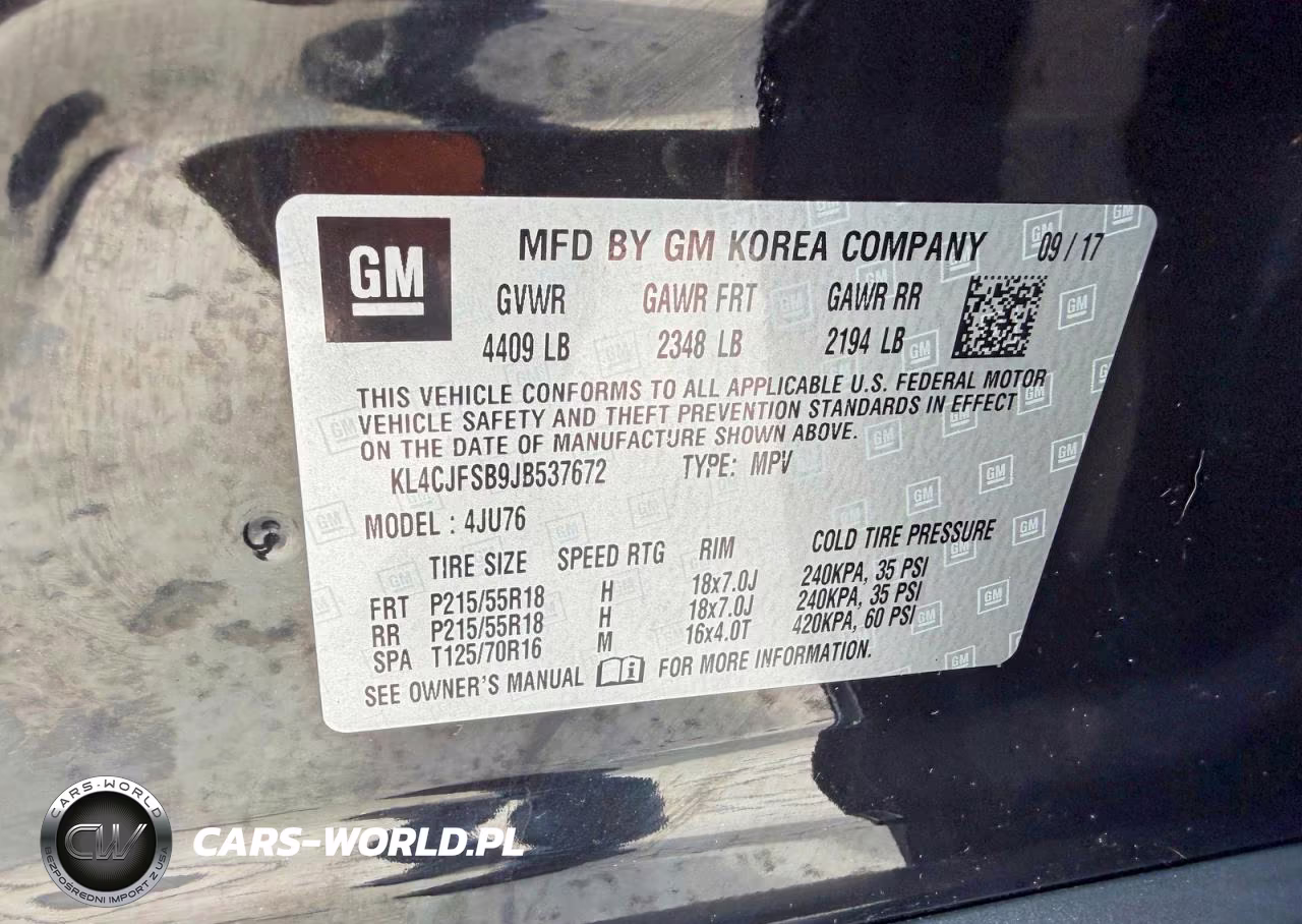 2018 Buick Encore Preferred Ii VIN:KL4CJFSB9JB537672 - 10