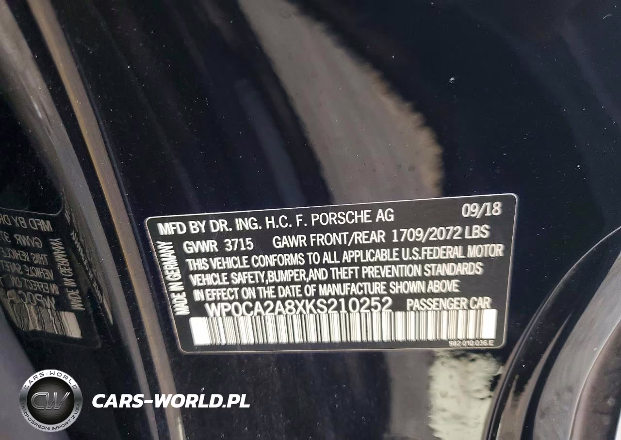 2019 Porsche Boxster Base VIN:WP0CA2A8XKS210252 - 12