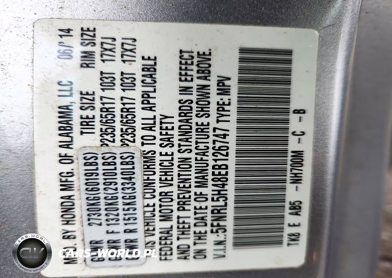 2014 Honda Odyssey Ex VIN:5FNRL5H48EB126747 - 13