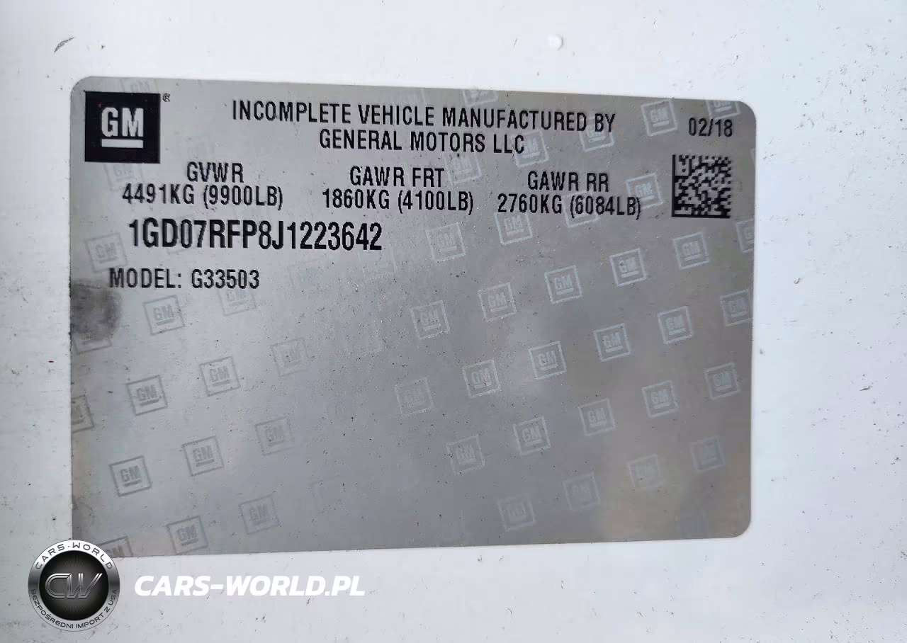 2018 GMC Savana Cut VIN:1GD07RFP8J1223642 - 13