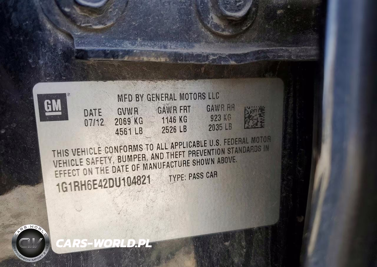 2013 Chevrolet Volt VIN:1G1RH6E42DU104821 - 12