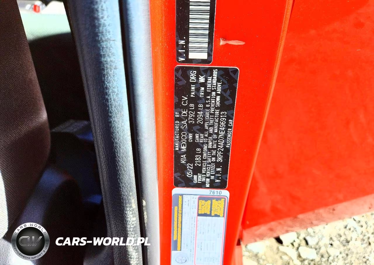 2022 Kia Forte Lxs VIN:3KPF24AD7NE496913 - 12