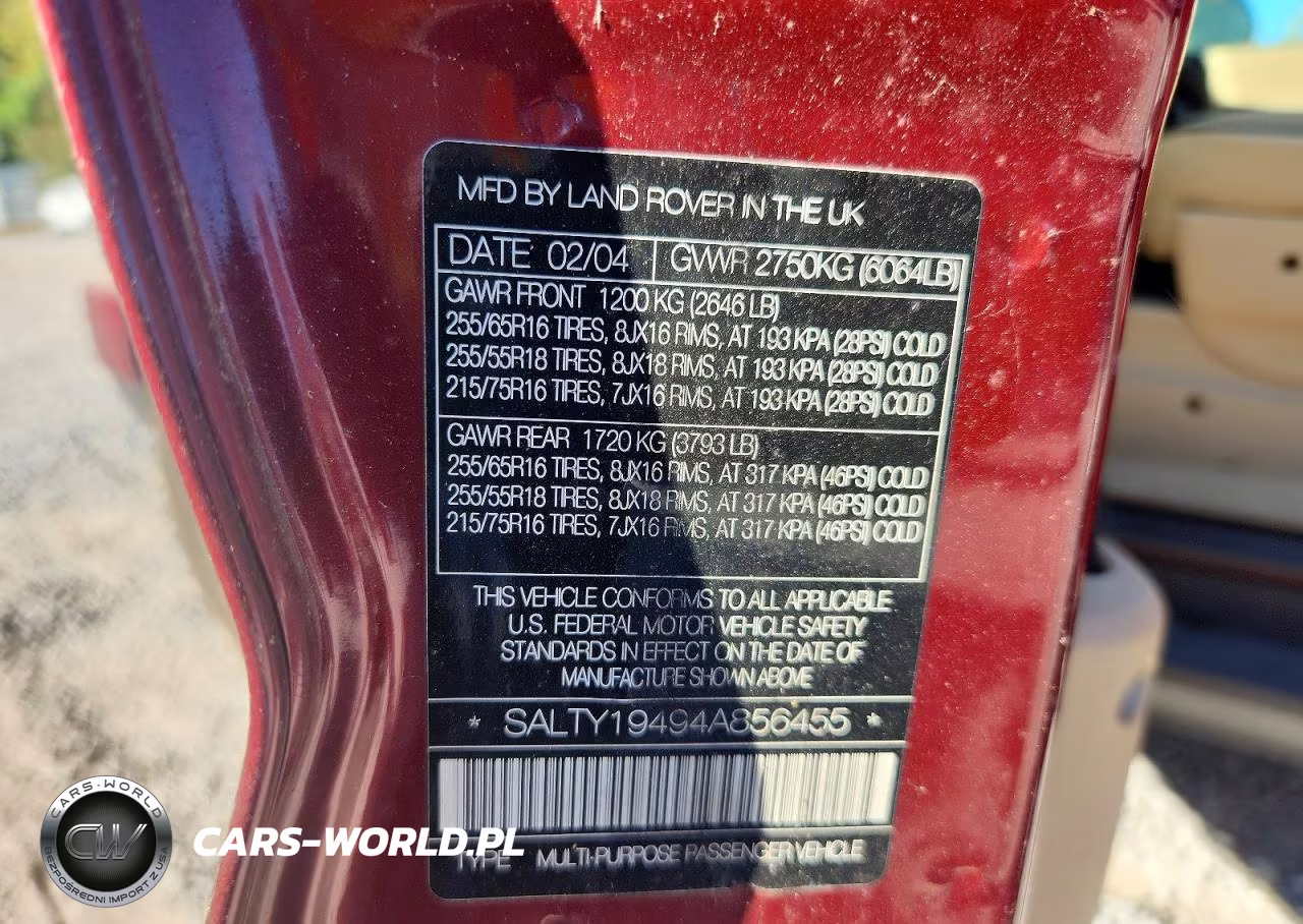 2004 Land Rover Discovery Ii Se VIN:SALTY19494A856455 - 13