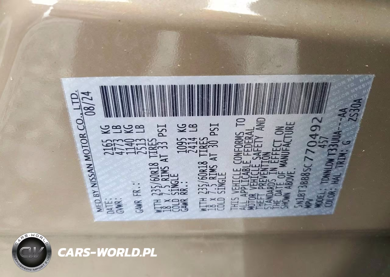 2025 Nissan Rogue Sv VIN:5N1BT3BB8SC770492 - 13