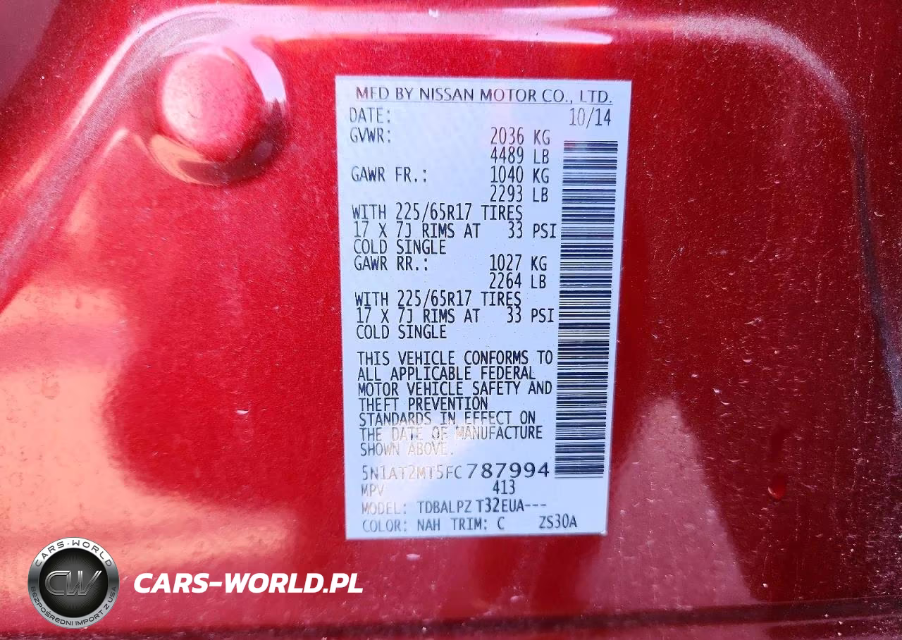 2015 Nissan Rogue S VIN:5N1AT2MT5FC787994 - 13