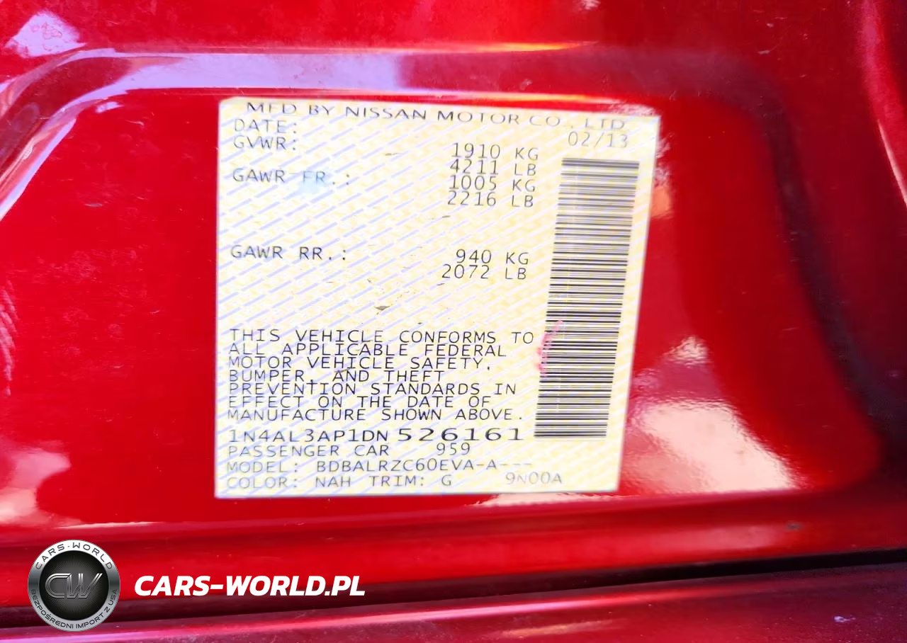 2013 Nissan Altima 2.5 VIN:1N4AL3AP1DN526161 - 12
