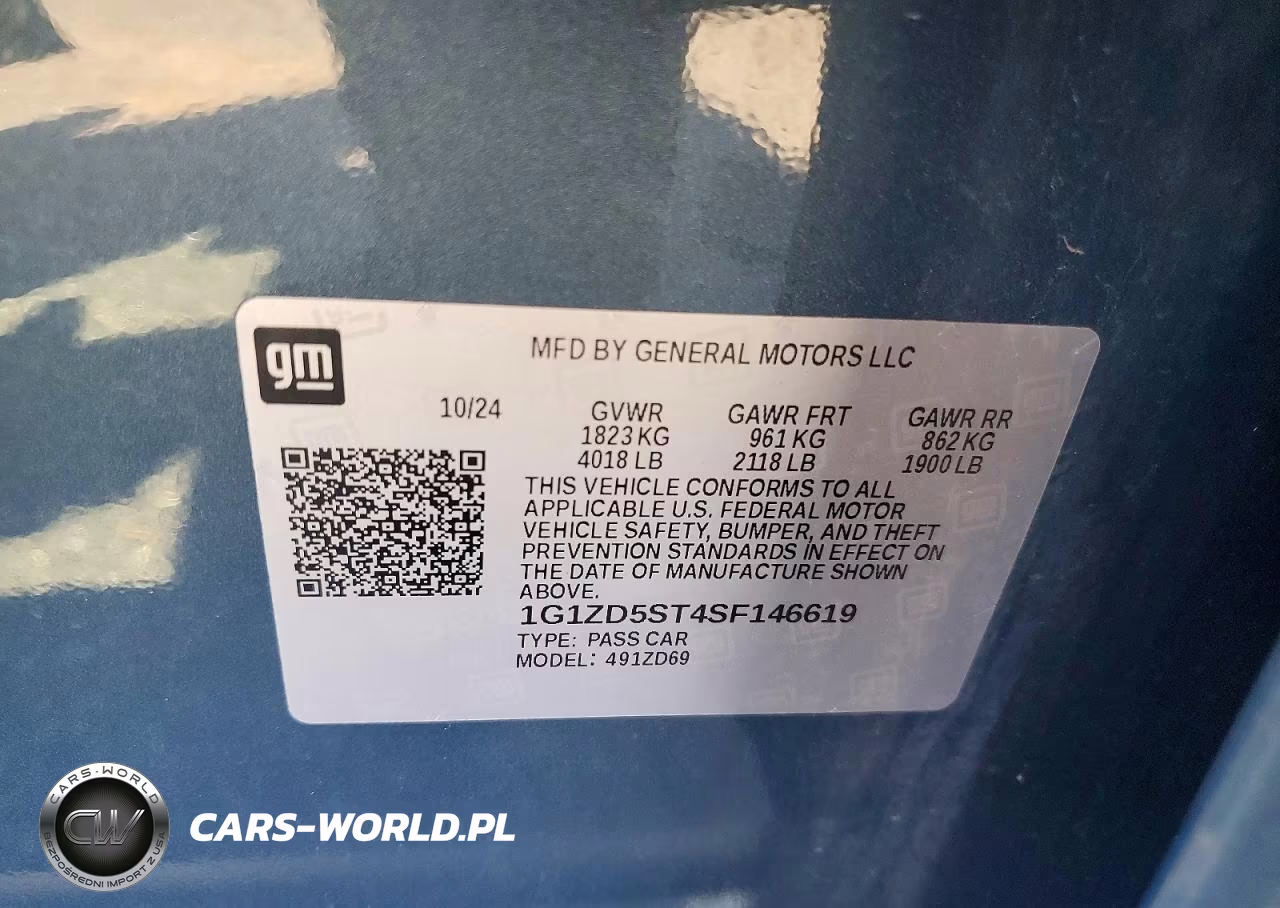 2025 Chevrolet Malibu Lt VIN:1G1ZD5ST4SF146619 - 12