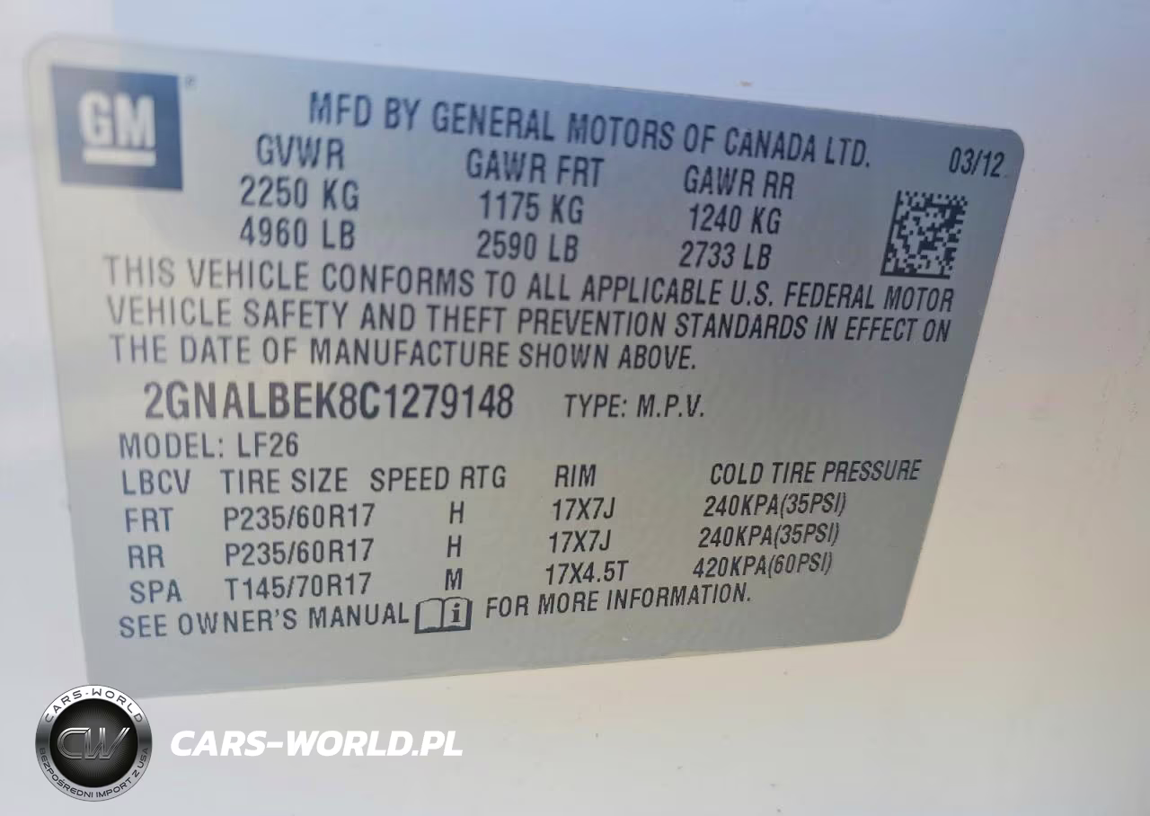 2012 Chevrolet Equinox Ls VIN:2GNALBEK8C1279148 - 13