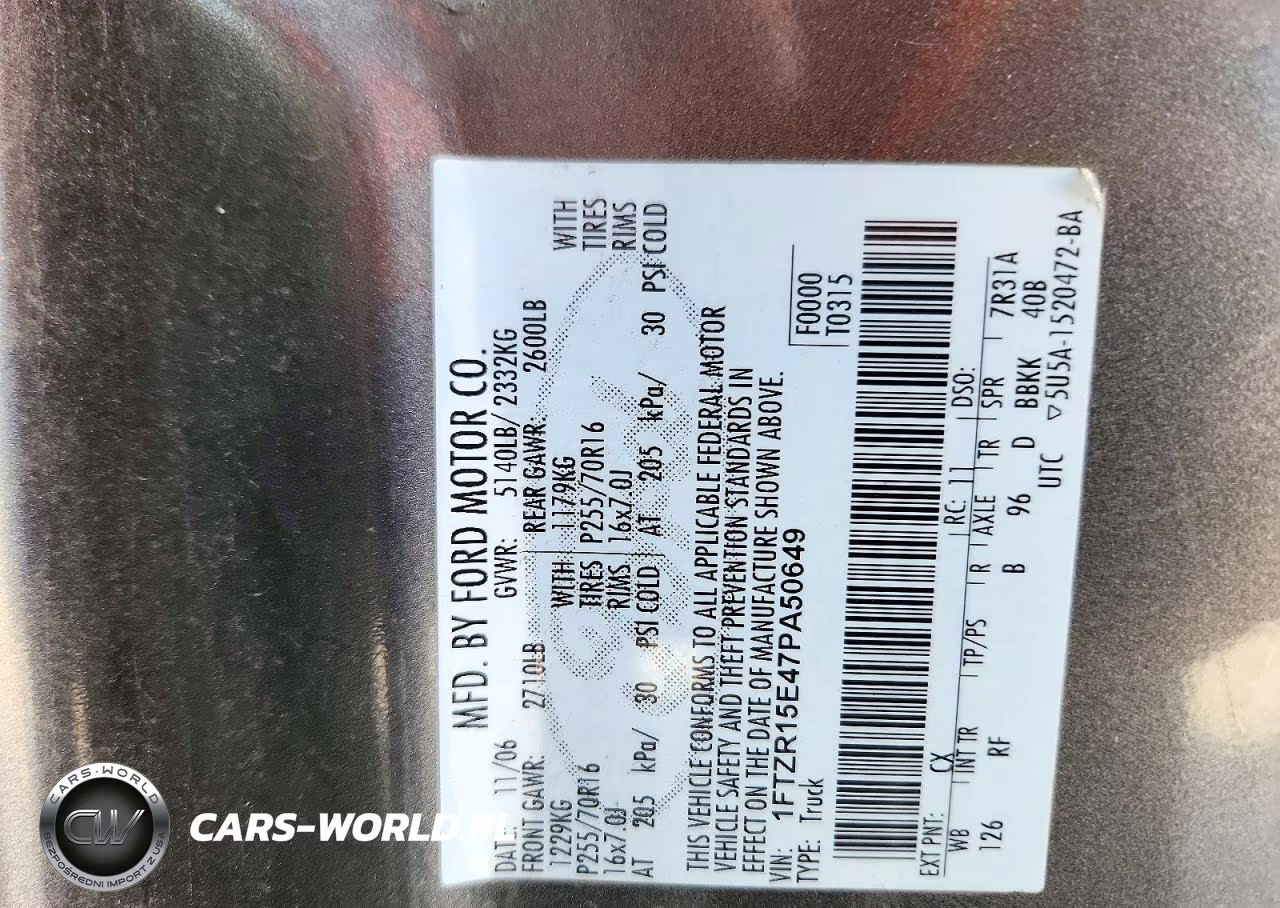 2007 Ford Ranger Super Cab VIN:1FTZR15E47PA50649 - 12
