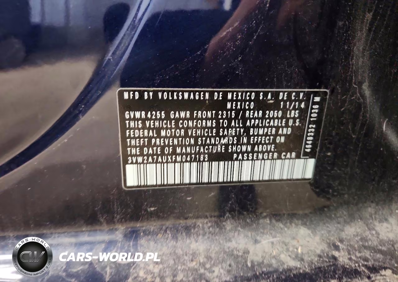 2015 Volkswagen Golf Tdi VIN:3VW2A7AUXFM047183 - 13