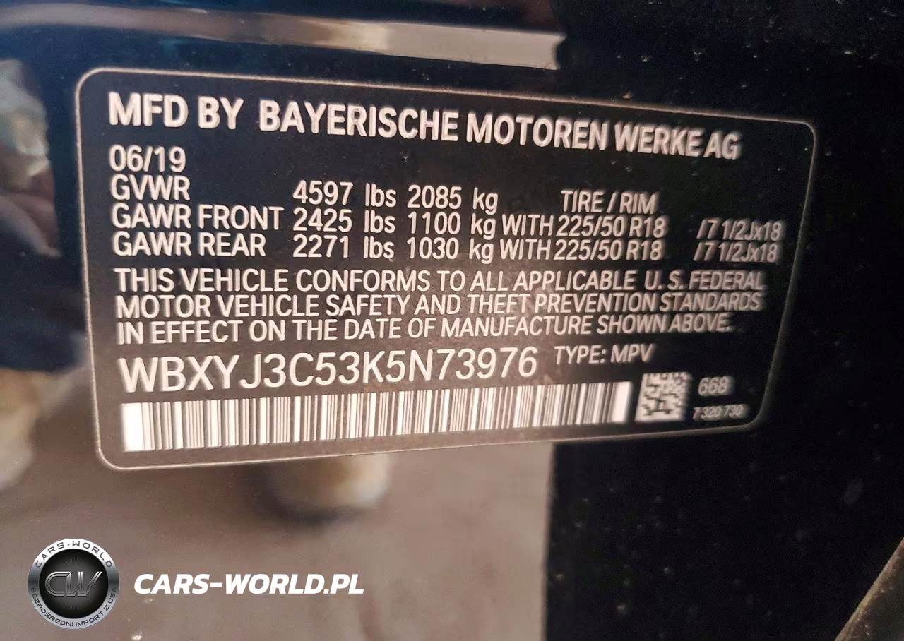 2019 BMW X2 Sdrive28I VIN:WBXYJ3C53K5N73976 - 13