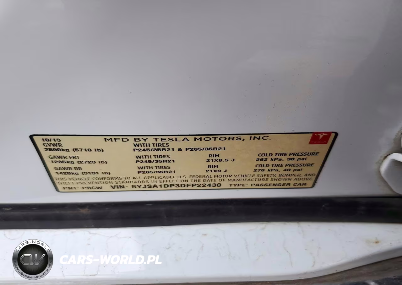 2013 Tesla Model S VIN:5YJSA1DP3DFP22430 - 13