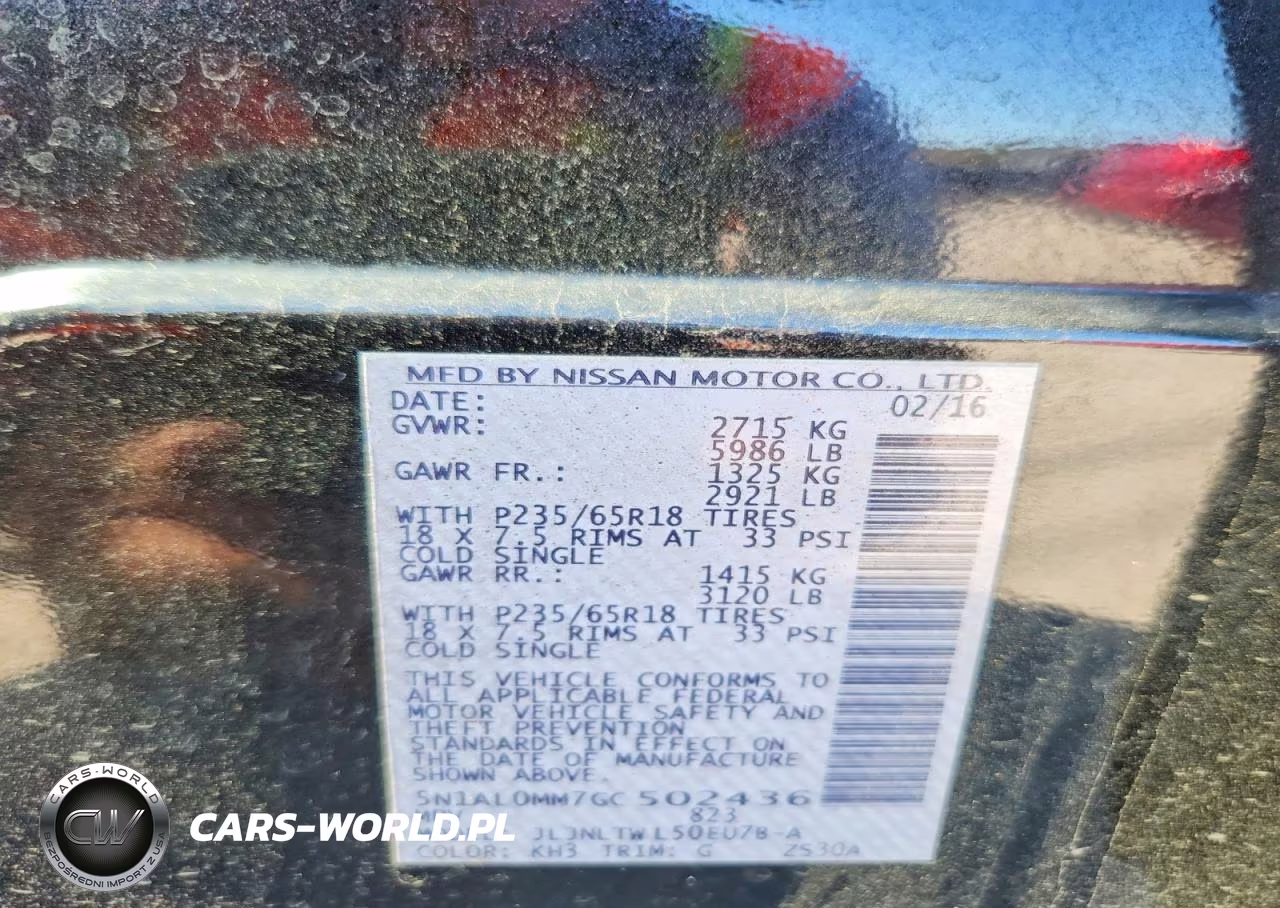 2016 Infiniti Qx60 Base VIN:5N1AL0MM7GC502436 - 12
