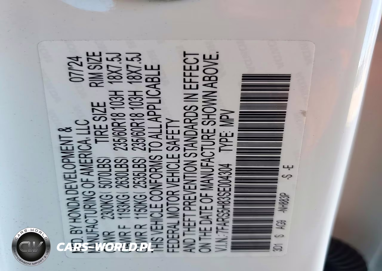 2025 Honda Cr-V Sport-L VIN:7FARS5H83SE004304 - 13