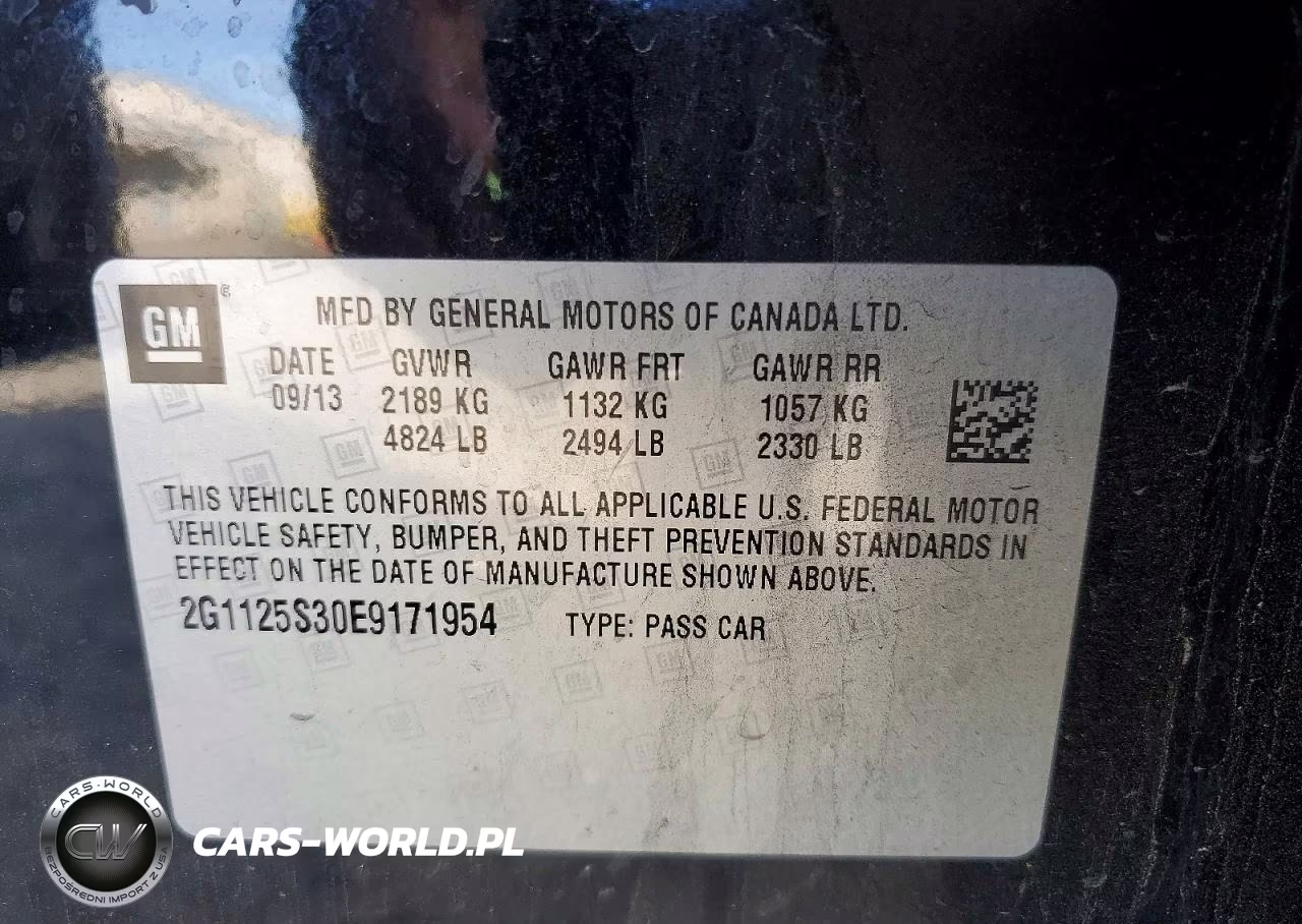 2014 Chevrolet Impala Lt VIN:2G1125S30E9171954 - 13
