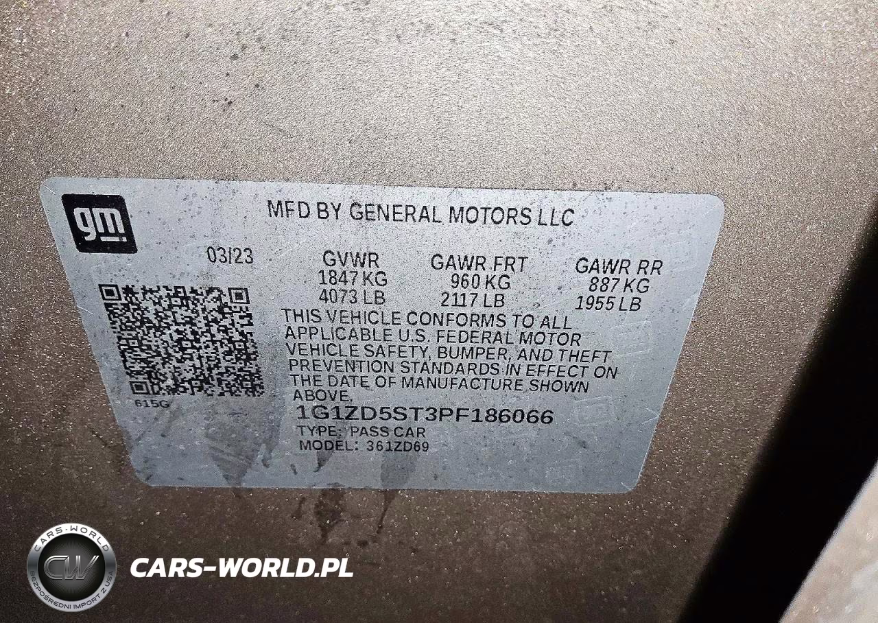 2023 Chevrolet Malibu Lt VIN:1G1ZD5ST3PF186066 - 12