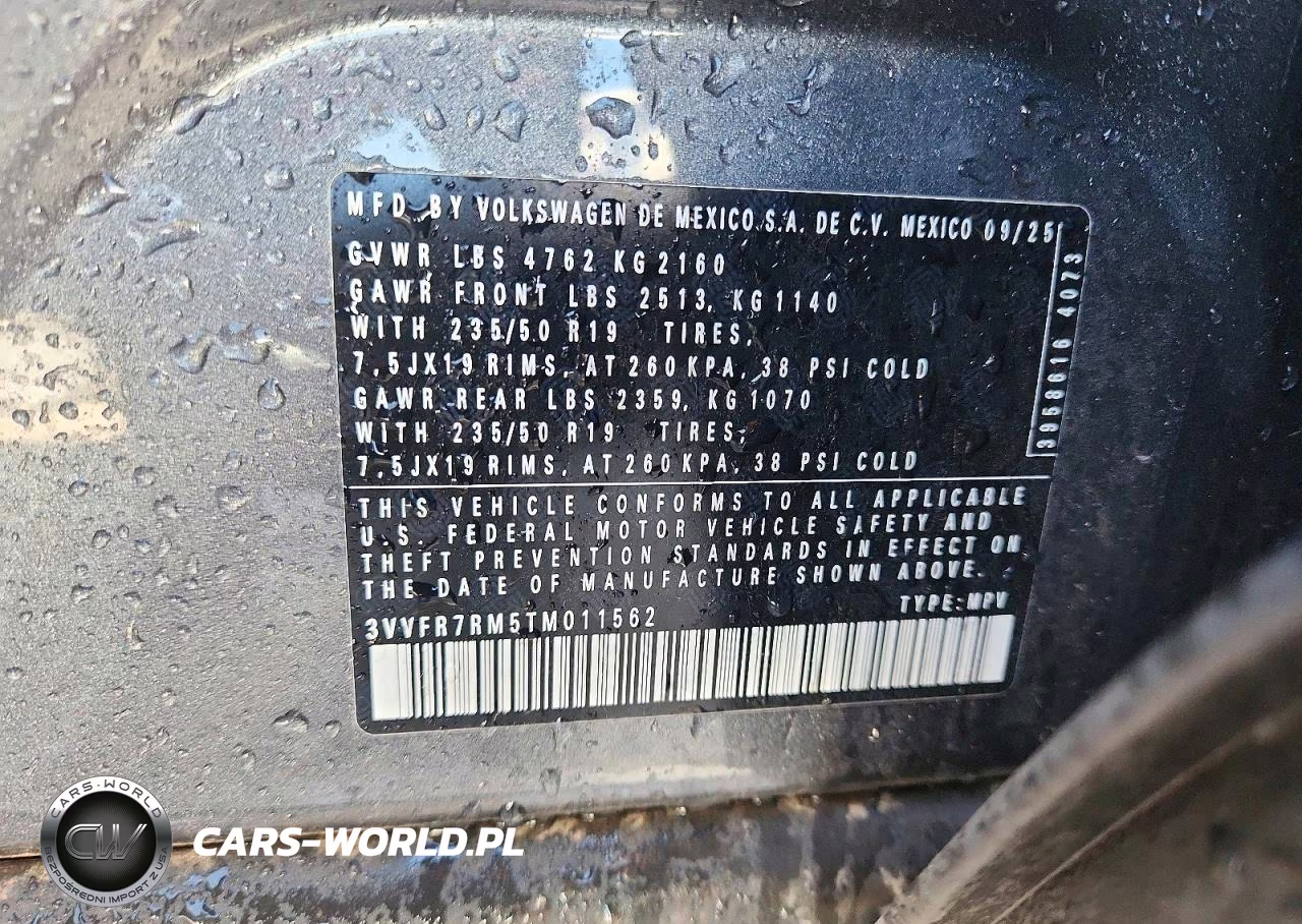 2026 Volkswagen Tiguan Se VIN:3VVFR7RM5TM011562 - 13