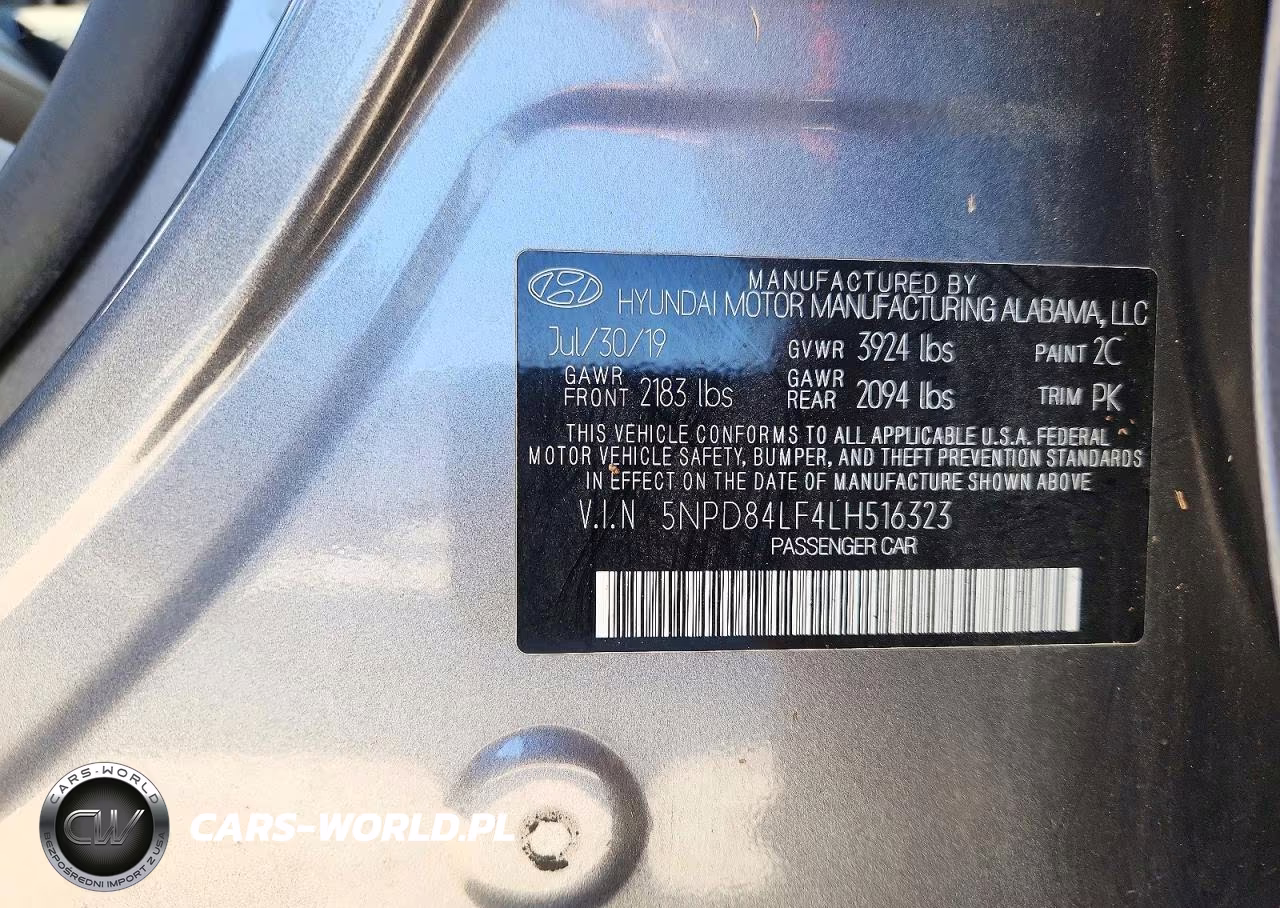 2020 Hyundai Elantra Sel VIN:5NPD84LF4LH516323 - 12