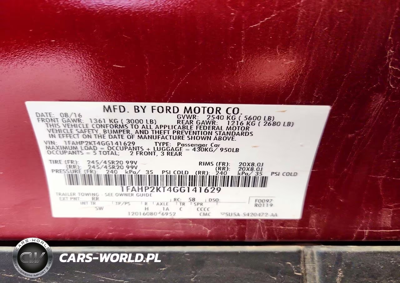 2016 Ford Taurus Sho VIN:1FAHP2KT4GG141629 - 13