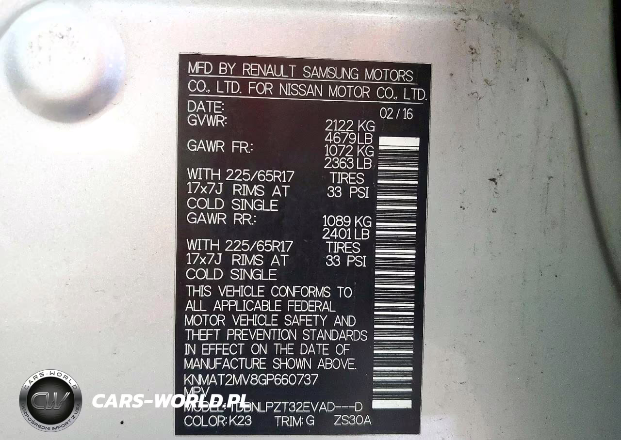 2016 Nissan Rogue S VIN:KNMAT2MV8GP660737 - 13
