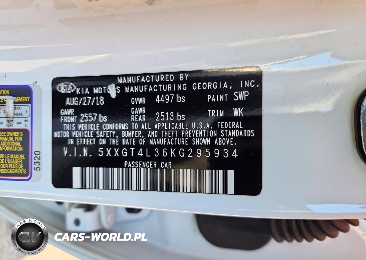 2019 Kia Optima S VIN:5XXGT4L36KG295934 - 12