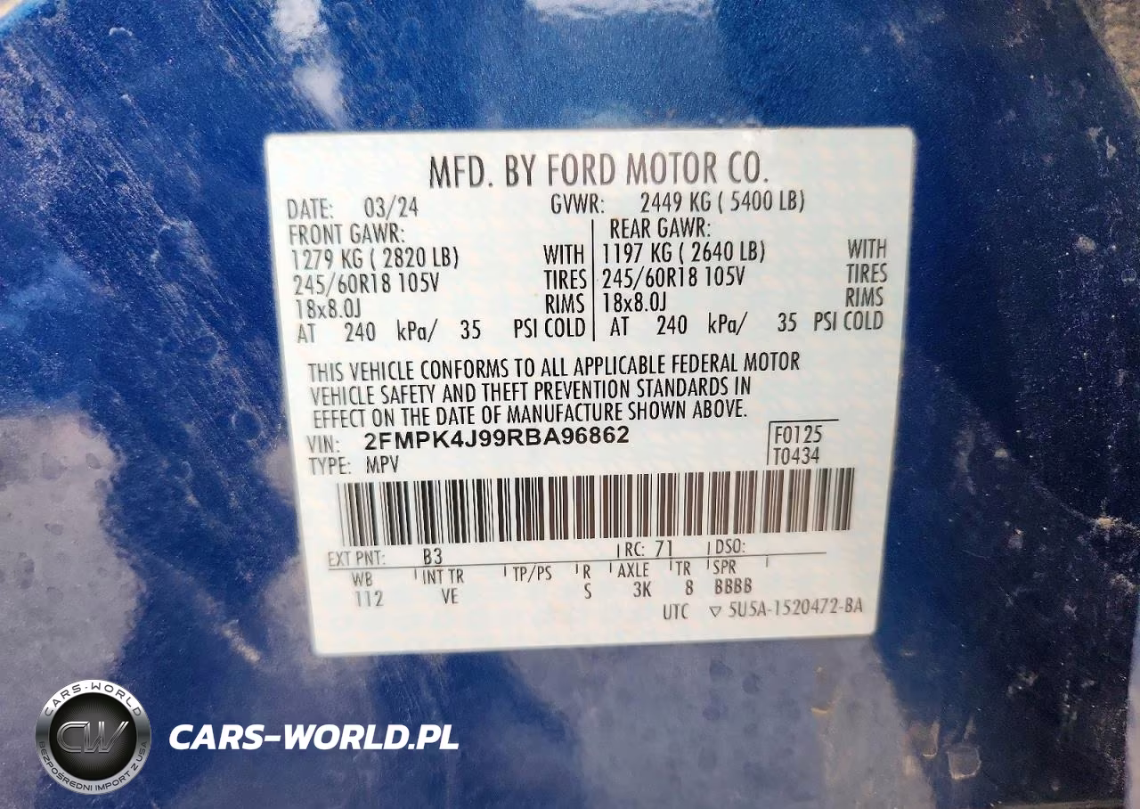 2024 Ford Edge Sel VIN:2FMPK4J99RBA96862 - 14