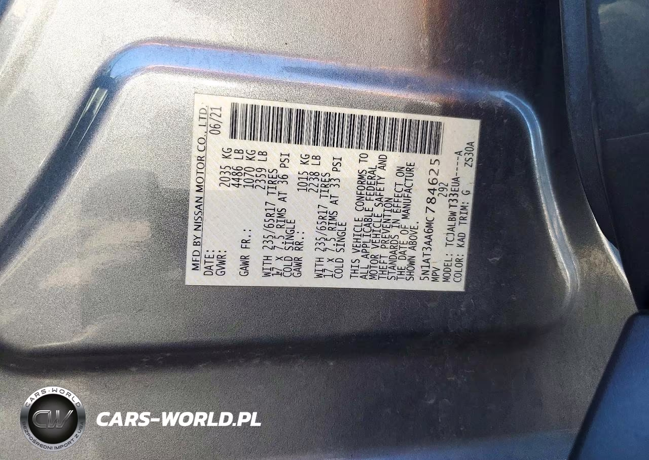 2021 Nissan Rogue S VIN:5N1AT3AA6MC784625 - 14