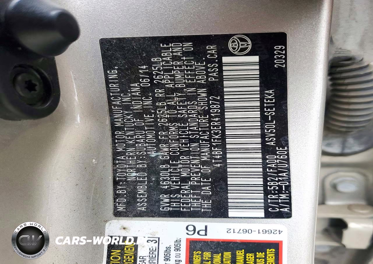 2014 Toyota Camry L VIN:4T4BF1FK3ER419872 - 13