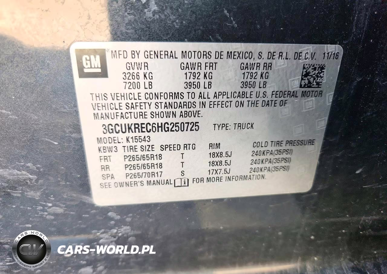2017 Chevrolet Silverado K1500 Lt VIN:3GCUKREC6HG250725 - 12
