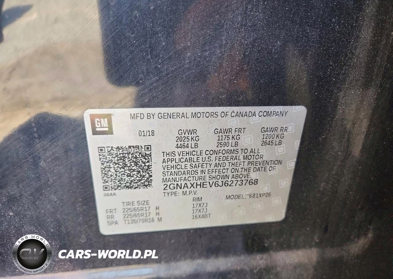 2018 Chevrolet Equinox Ls VIN:2GNAXHEV6J6273768 - 14