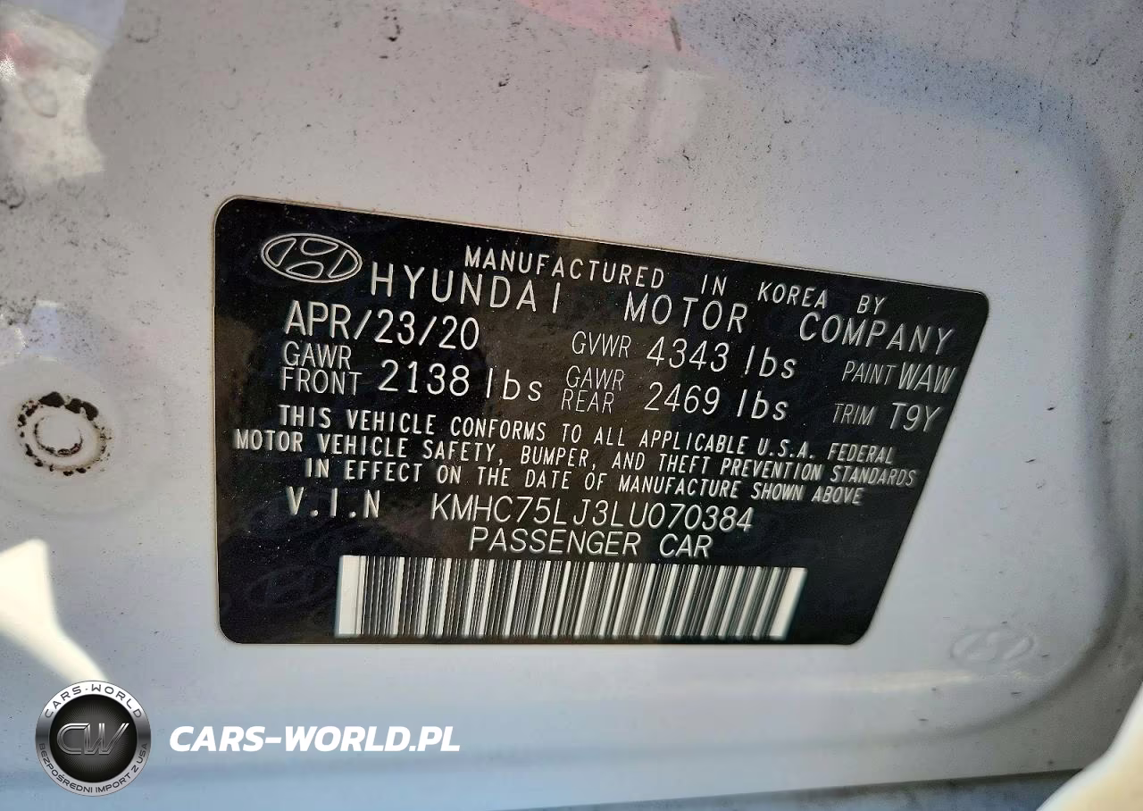 2020 Hyundai Ioniq Se VIN:KMHC75LJ3LU070384 - 12