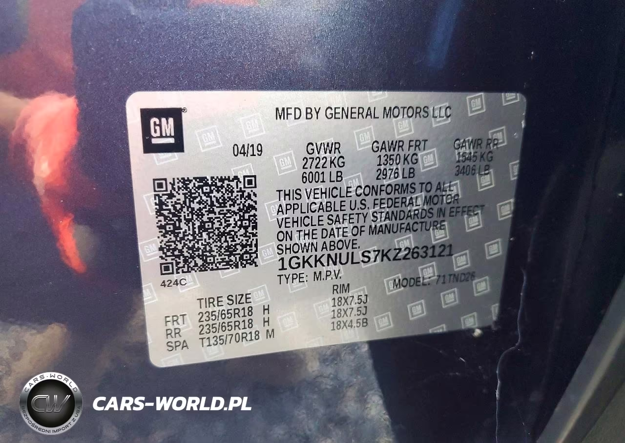 2019 GMC Acadia Slt-1 VIN:1GKKNULS7KZ263121 - 13