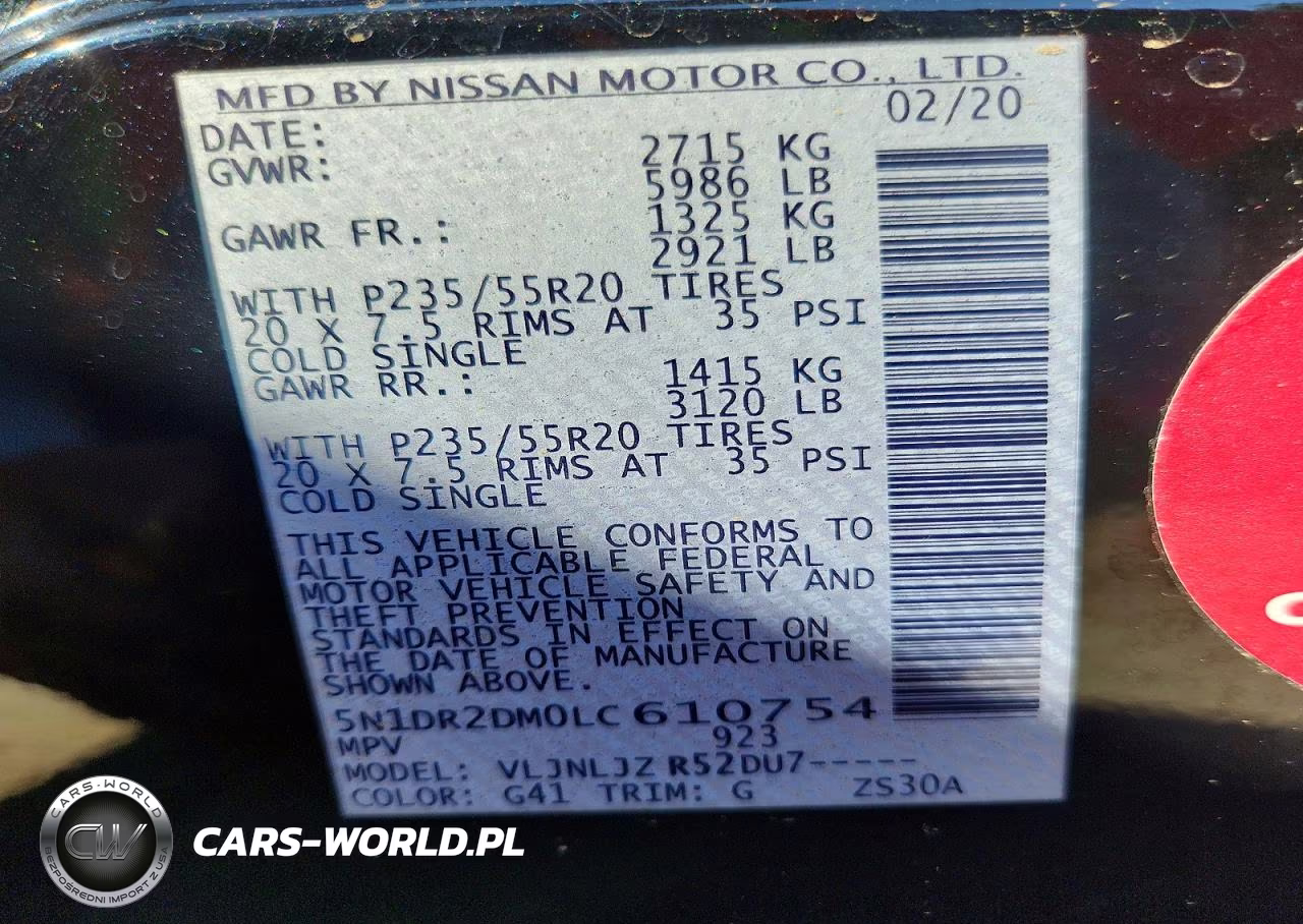 2020 Nissan Pathfinder Platinum VIN:5N1DR2DM0LC610754 - 13