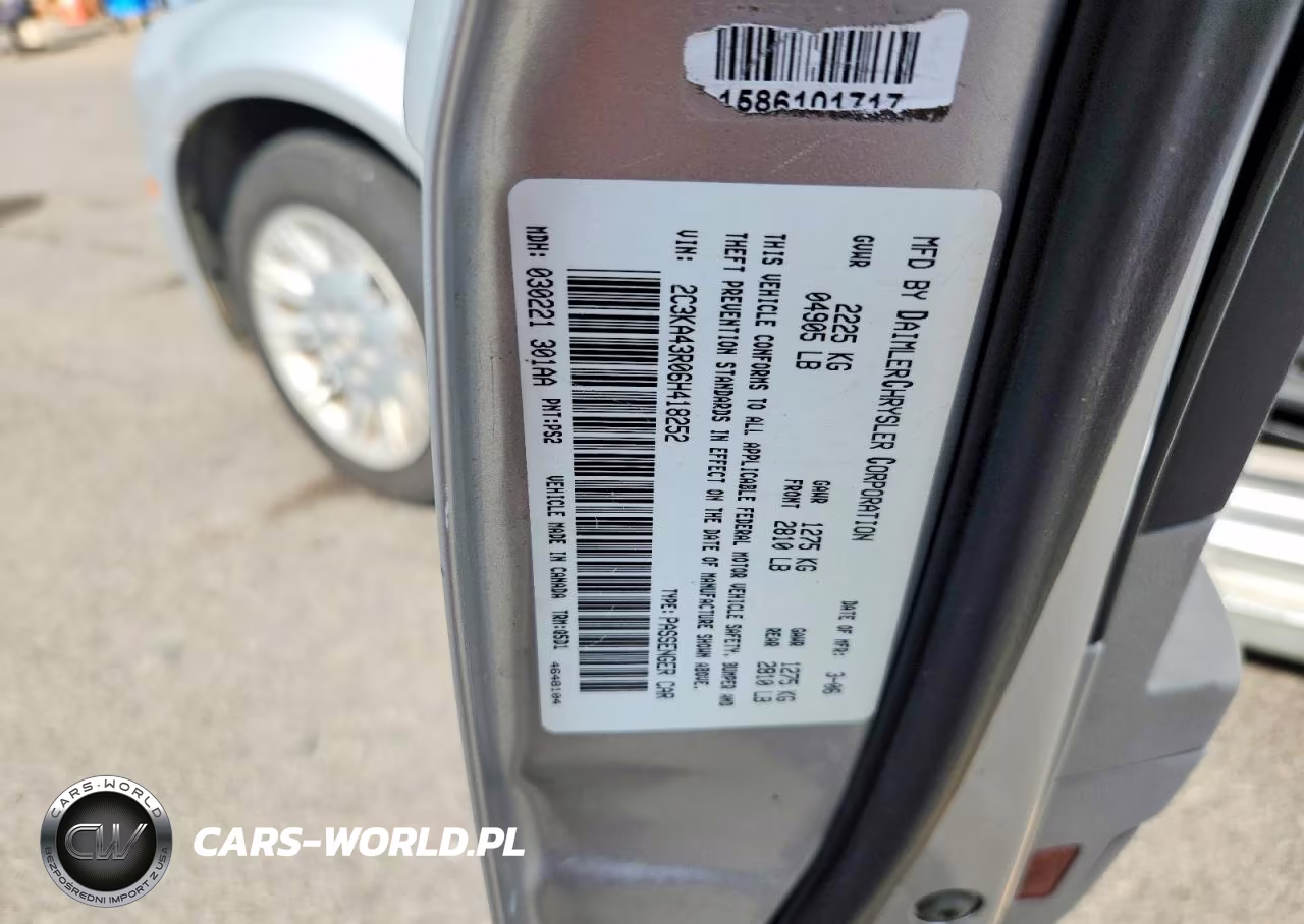 2006 Chrysler 300 VIN:2C3KA43R06H418252 - 12