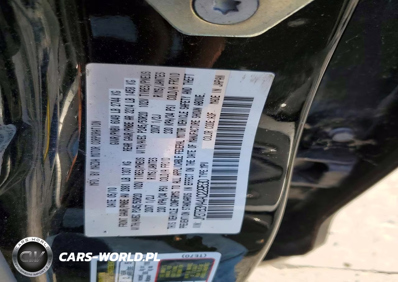 2010 Mazda Cx-9 VIN:JM3TB3MA4A0229530 - 13
