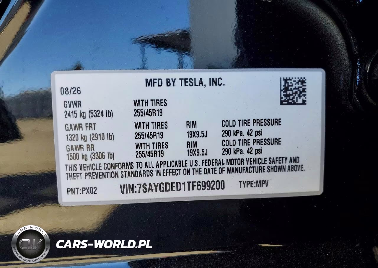2026 Tesla Model Y VIN:7SAYGDED1TF699200 - 13